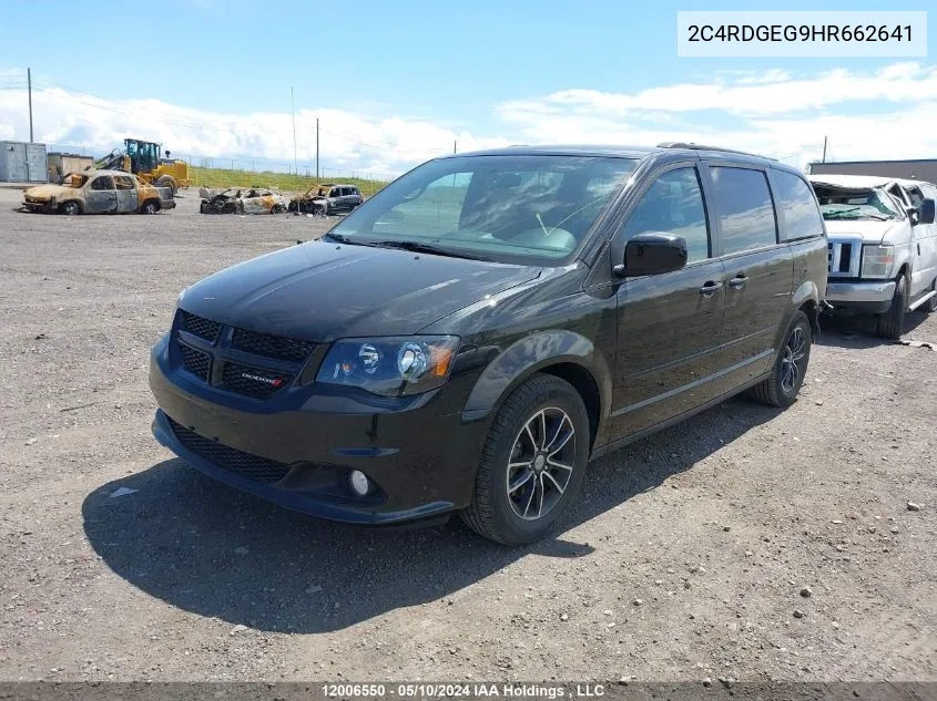 2017 Dodge Grand Caravan Gt VIN: 2C4RDGEG9HR662641 Lot: 12006550