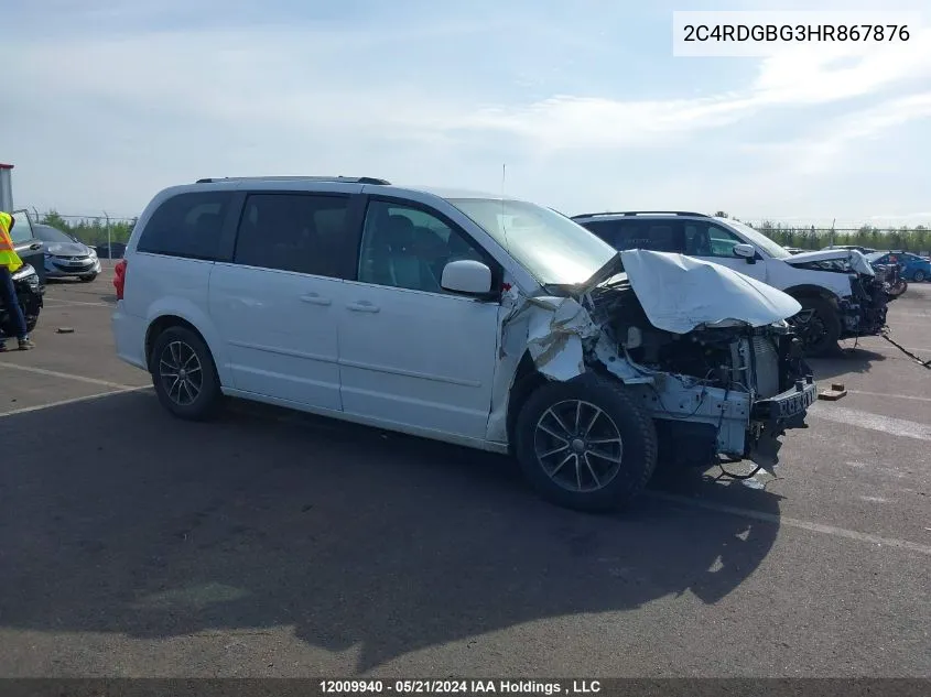 2C4RDGBG3HR867876 2017 Dodge Grand Caravan Cvp/Sxt