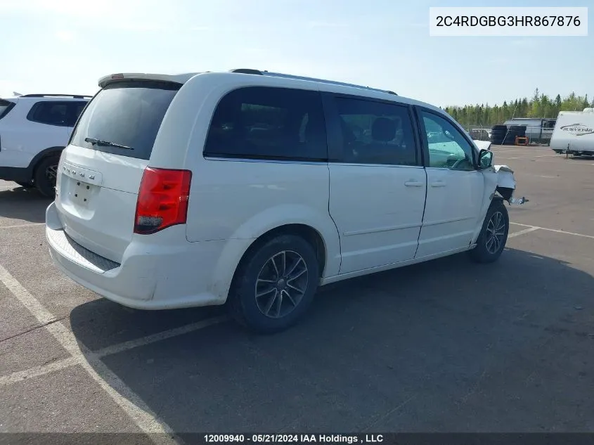 2C4RDGBG3HR867876 2017 Dodge Grand Caravan Cvp/Sxt