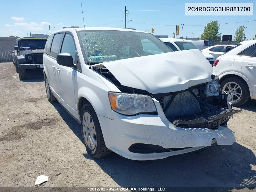 2C4RDGBG3HR881700 2017 Dodge Grand Caravan