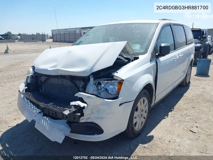 2C4RDGBG3HR881700 2017 Dodge Grand Caravan