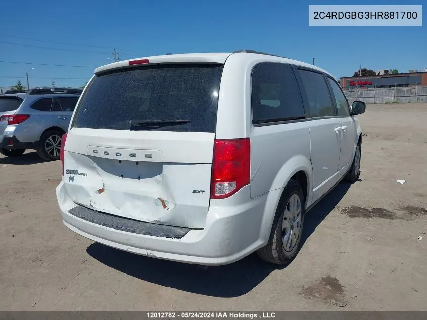 2C4RDGBG3HR881700 2017 Dodge Grand Caravan