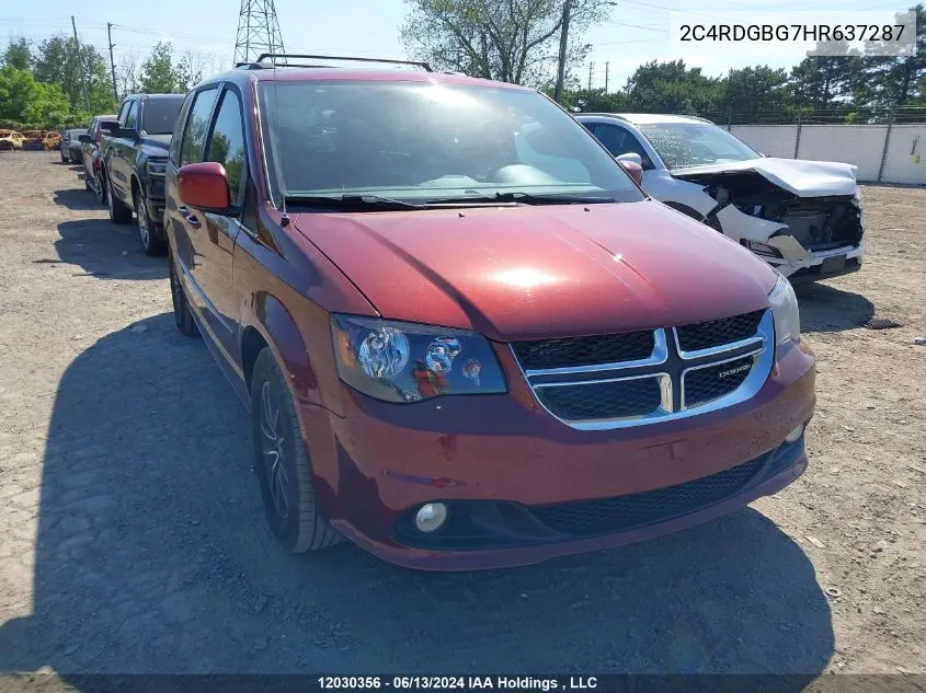 2C4RDGBG7HR637287 2017 Dodge Grand Caravan Cvp/Sxt