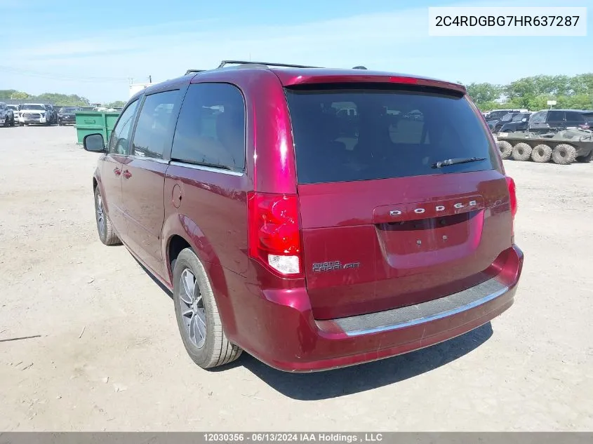 2C4RDGBG7HR637287 2017 Dodge Grand Caravan Cvp/Sxt