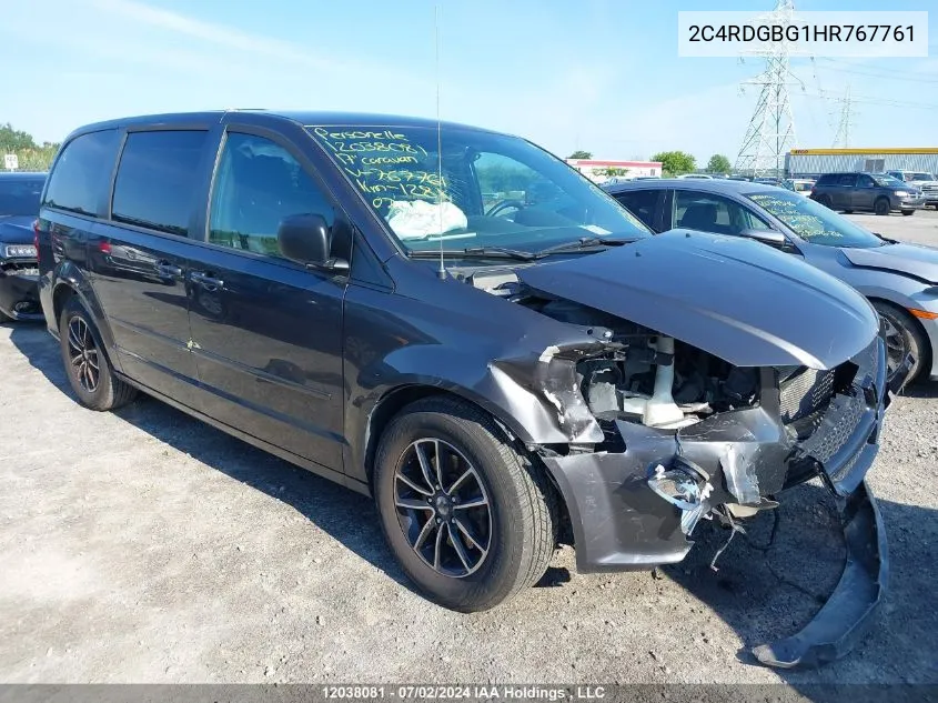 2017 Dodge Grand Caravan Se VIN: 2C4RDGBG1HR767761 Lot: 12038081