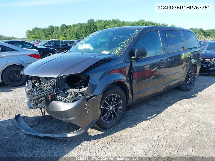 2C4RDGBG1HR767761 2017 Dodge Grand Caravan Se