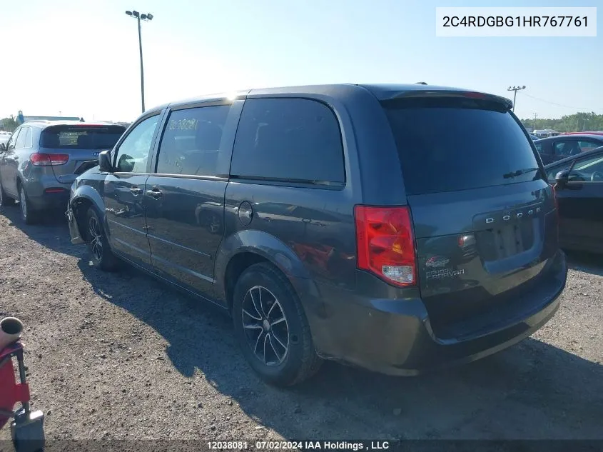 2C4RDGBG1HR767761 2017 Dodge Grand Caravan Se