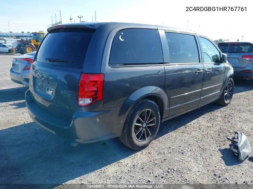 2C4RDGBG1HR767761 2017 Dodge Grand Caravan Se