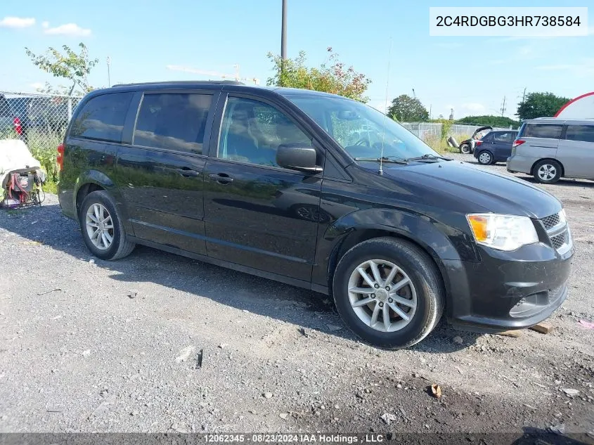 2017 Dodge Grand Caravan VIN: 2C4RDGBG3HR738584 Lot: 12062345