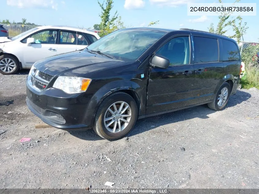 2017 Dodge Grand Caravan VIN: 2C4RDGBG3HR738584 Lot: 12062345