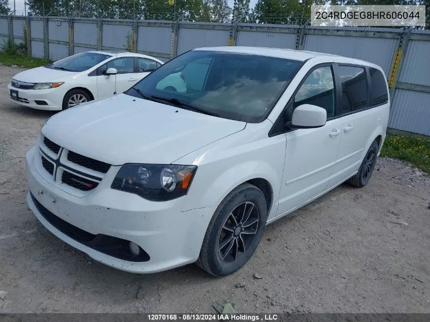 2017 Dodge Grand Caravan Gt VIN: 2C4RDGEG8HR606044 Lot: 12070168