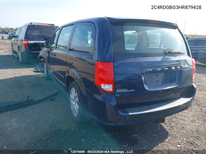 2C4RDGBG3HR879428 2017 Dodge Grand Caravan Cvp/Sxt