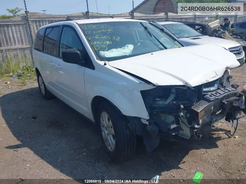 2C4RDGBG6HR626538 2017 Dodge Grand Caravan Cvp/Sxt