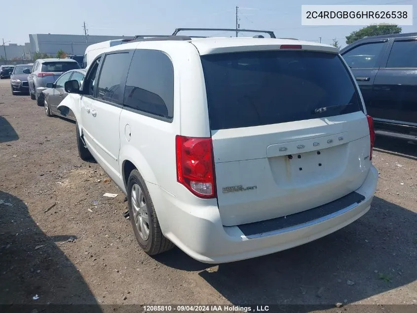 2017 Dodge Grand Caravan Cvp/Sxt VIN: 2C4RDGBG6HR626538 Lot: 12085810