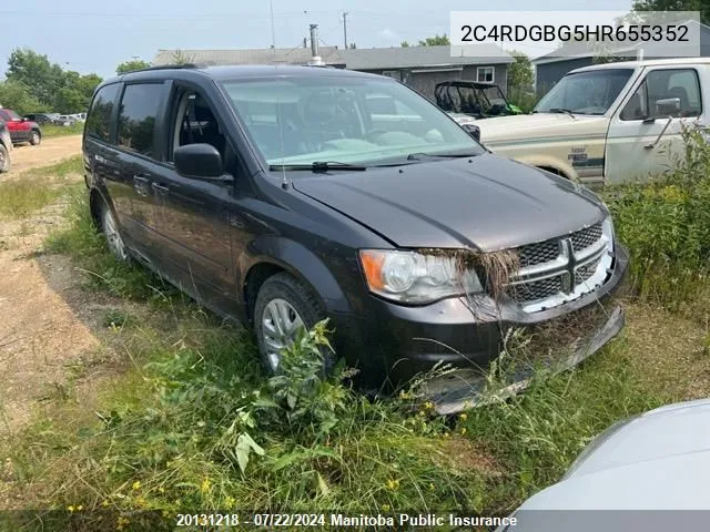 2C4RDGBG5HR655352 2017 Dodge Grand Caravan Crew