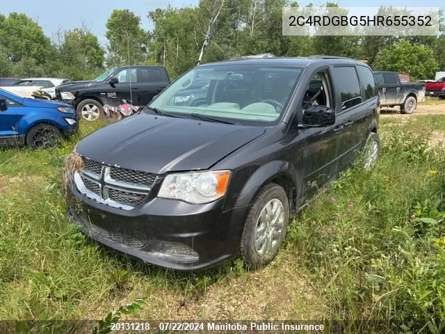 2017 Dodge Grand Caravan Crew VIN: 2C4RDGBG5HR655352 Lot: 20131218