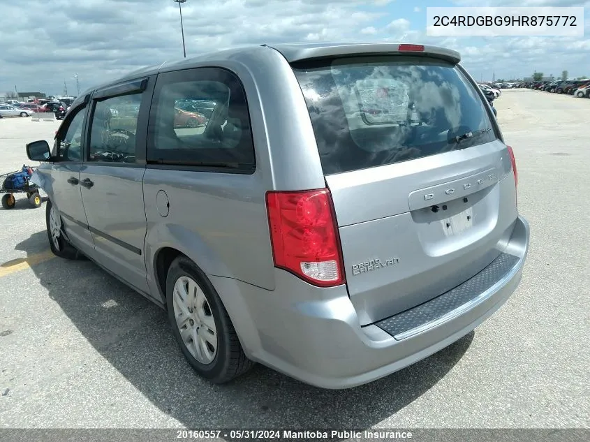 2C4RDGBG9HR875772 2017 Dodge Grand Caravan Sxt