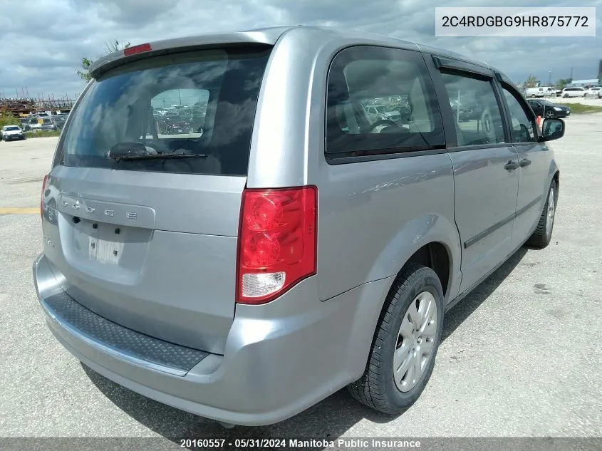 2C4RDGBG9HR875772 2017 Dodge Grand Caravan Sxt