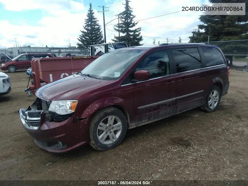 2C4RDGDGXHR700864 2017 Dodge Grand Caravan Crew