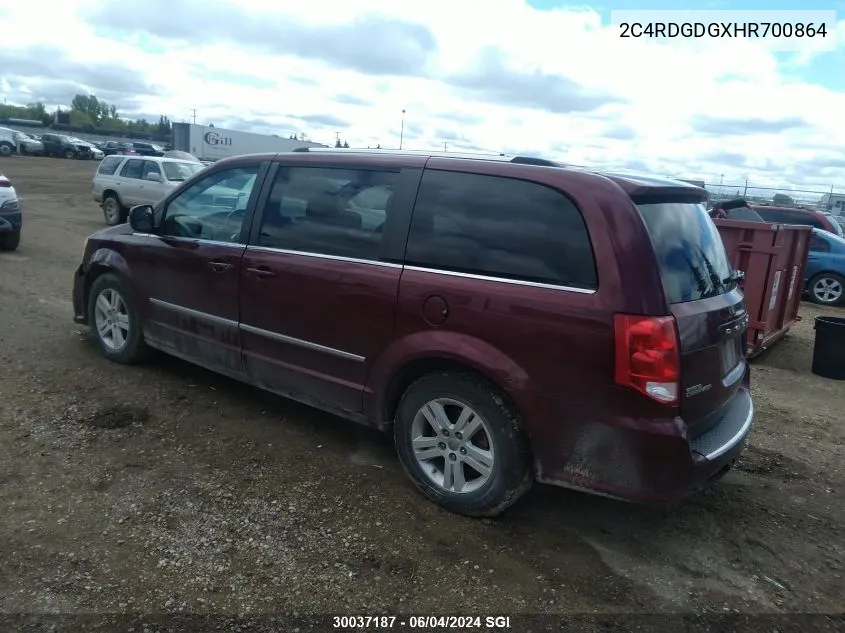 2C4RDGDGXHR700864 2017 Dodge Grand Caravan Crew