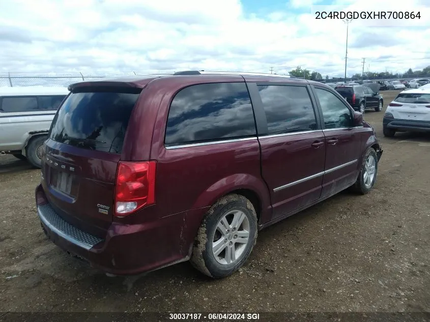 2C4RDGDGXHR700864 2017 Dodge Grand Caravan Crew