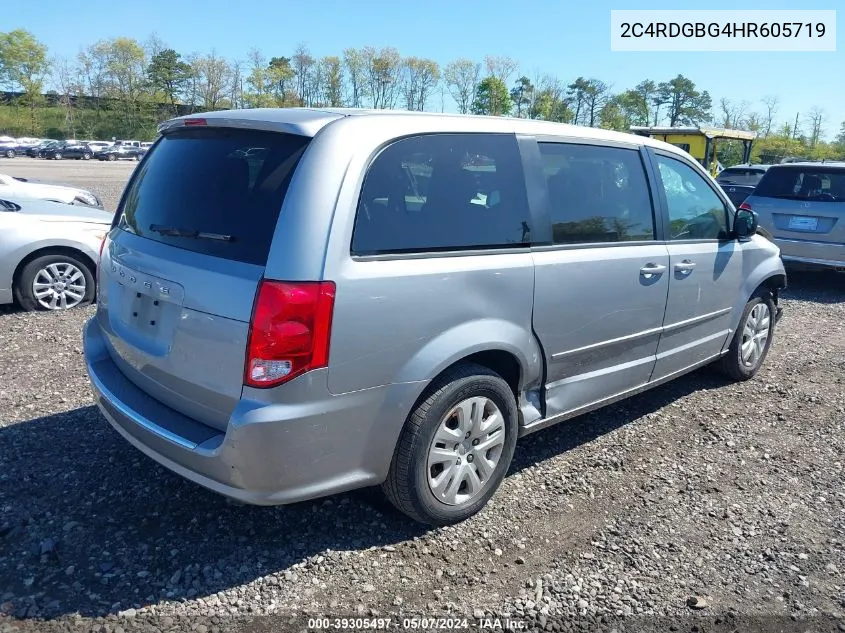 2017 Dodge Grand Caravan Se VIN: 2C4RDGBG4HR605719 Lot: 39305497