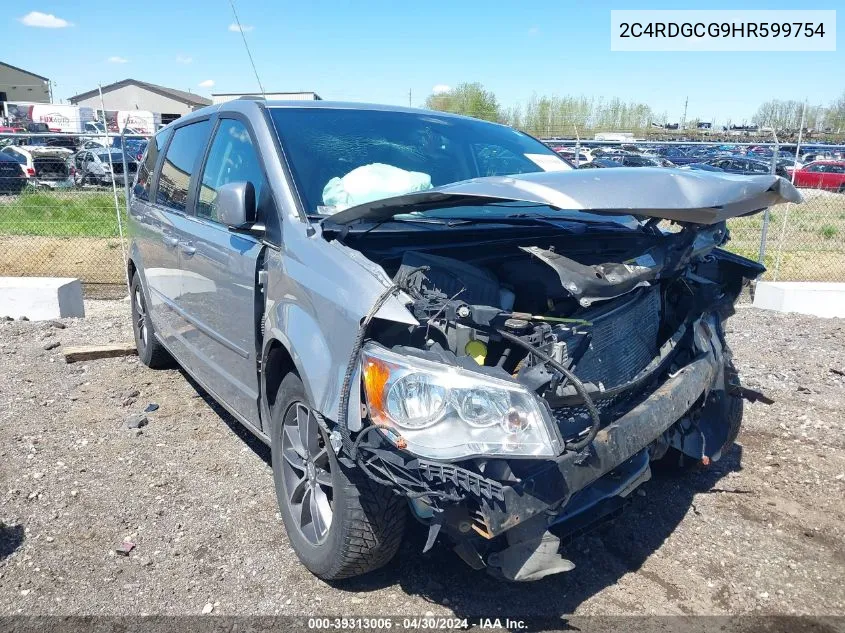 2017 Dodge Grand Caravan Sxt VIN: 2C4RDGCG9HR599754 Lot: 39313006