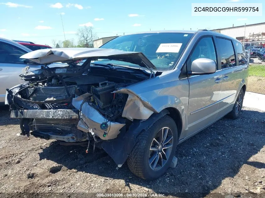 2017 Dodge Grand Caravan Sxt VIN: 2C4RDGCG9HR599754 Lot: 39313006