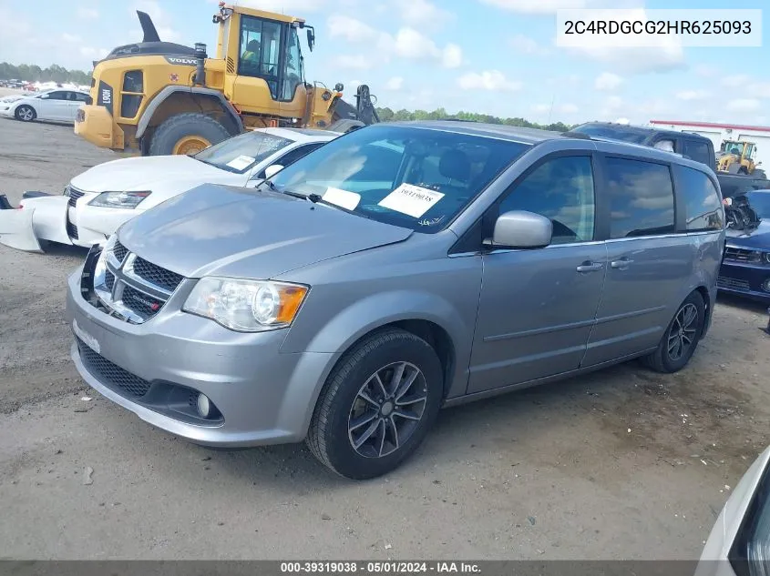 2017 Dodge Grand Caravan Sxt VIN: 2C4RDGCG2HR625093 Lot: 39319038