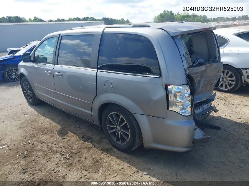 2017 Dodge Grand Caravan Sxt VIN: 2C4RDGCG2HR625093 Lot: 39319038