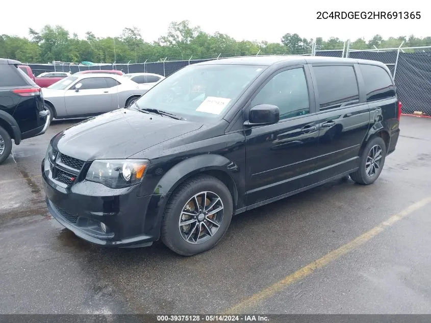 2C4RDGEG2HR691365 2017 Dodge Grand Caravan Gt