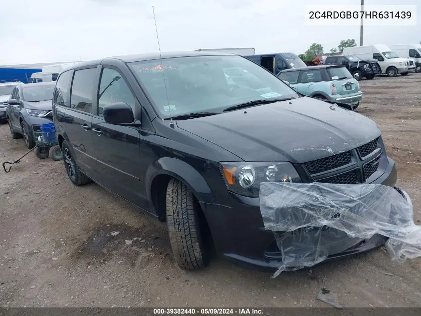 2017 Dodge Grand Caravan Se Plus VIN: 2C4RDGBG7HR631439 Lot: 39382440