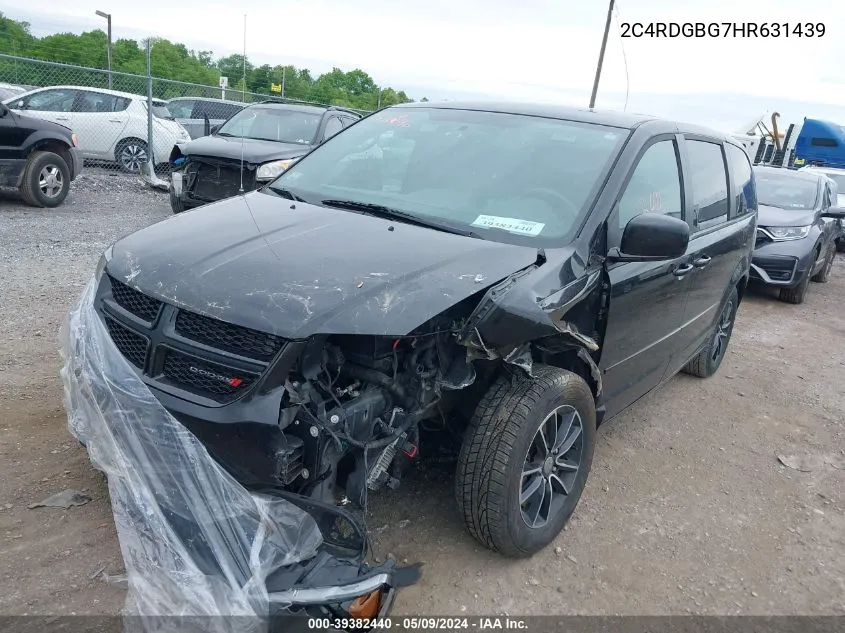 2C4RDGBG7HR631439 2017 Dodge Grand Caravan Se Plus