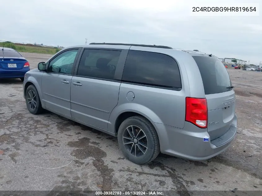 2017 Dodge Grand Caravan Se Plus VIN: 2C4RDGBG9HR819654 Lot: 39382783