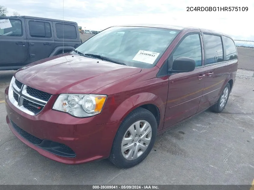 2C4RDGBG1HR575109 2017 Dodge Grand Caravan Se