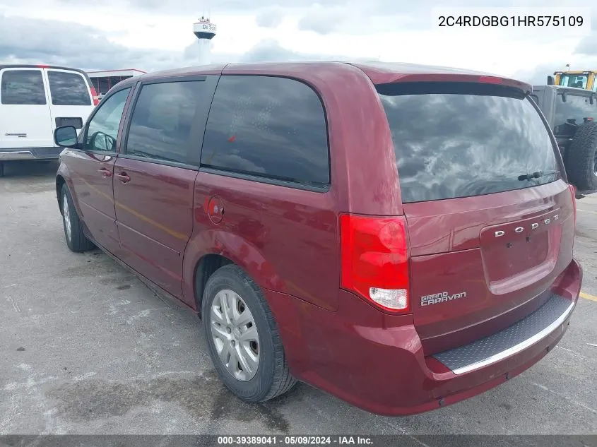 2C4RDGBG1HR575109 2017 Dodge Grand Caravan Se