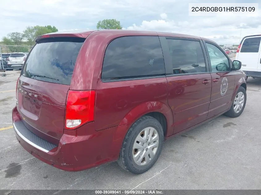 2C4RDGBG1HR575109 2017 Dodge Grand Caravan Se