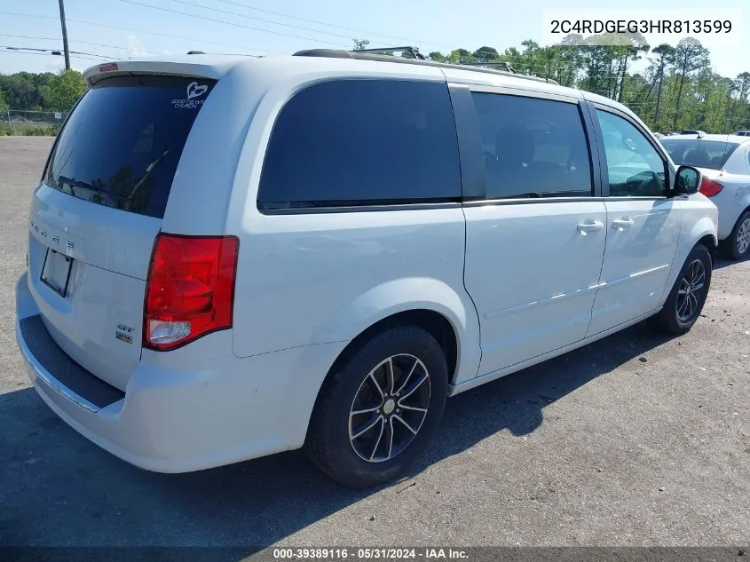 2017 Dodge Grand Caravan Gt VIN: 2C4RDGEG3HR813599 Lot: 39389116