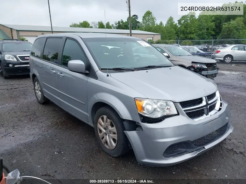 2017 Dodge Grand Caravan Se Plus VIN: 2C4RDGBG2HR631574 Lot: 39389713