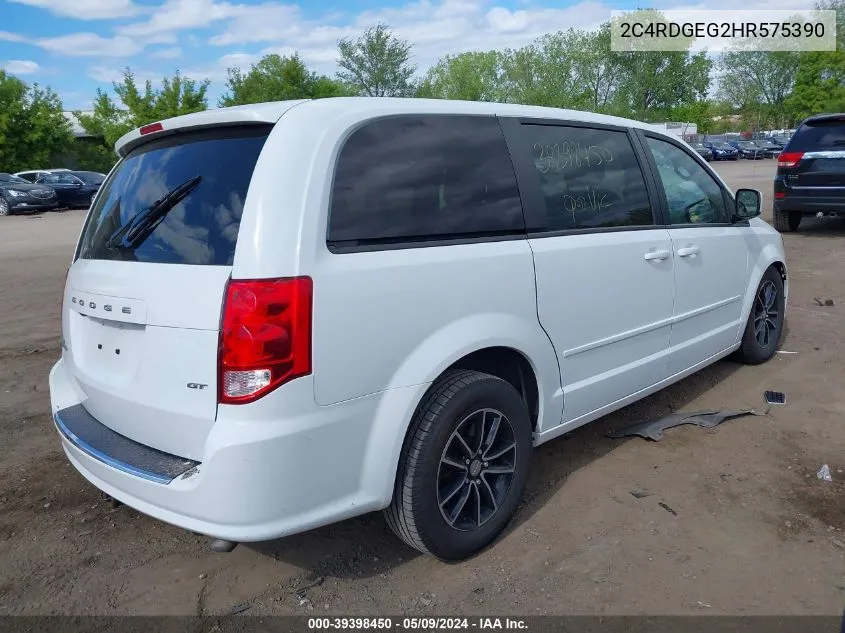 2017 Dodge Grand Caravan Gt VIN: 2C4RDGEG2HR575390 Lot: 39398450