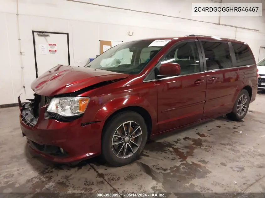 2017 Dodge Grand Caravan Sxt VIN: 2C4RDGCG5HR546467 Lot: 39398921