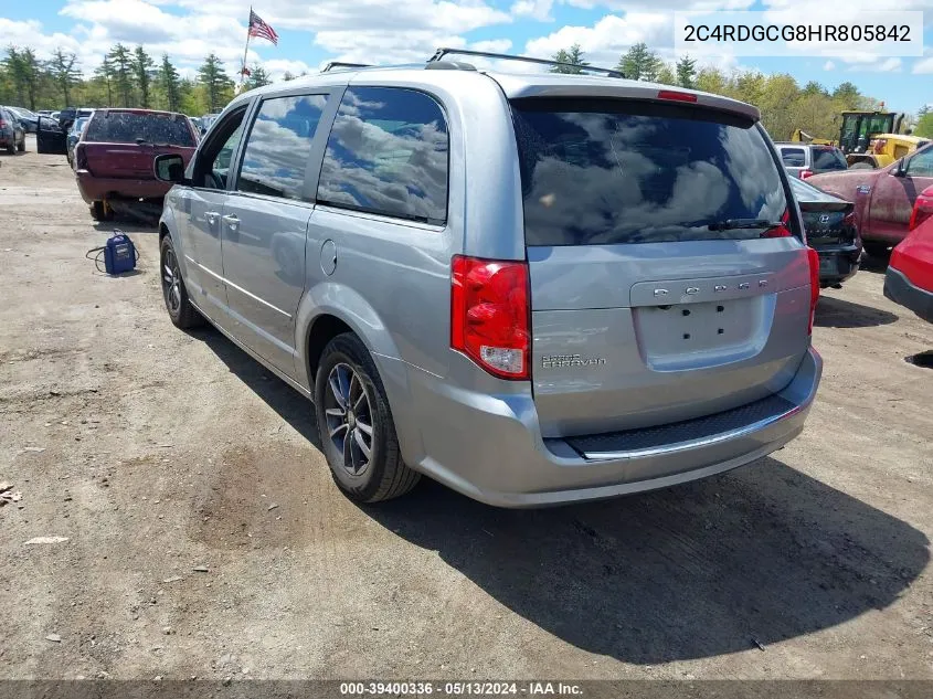 2C4RDGCG8HR805842 2017 Dodge Grand Caravan Sxt