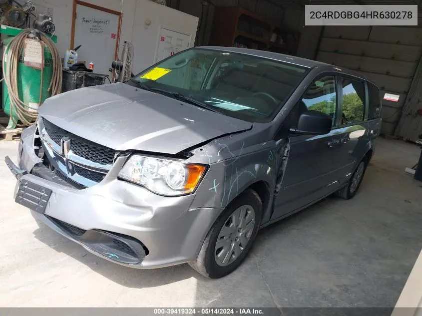 2017 Dodge Grand Caravan Se VIN: 2C4RDGBG4HR630278 Lot: 39419324