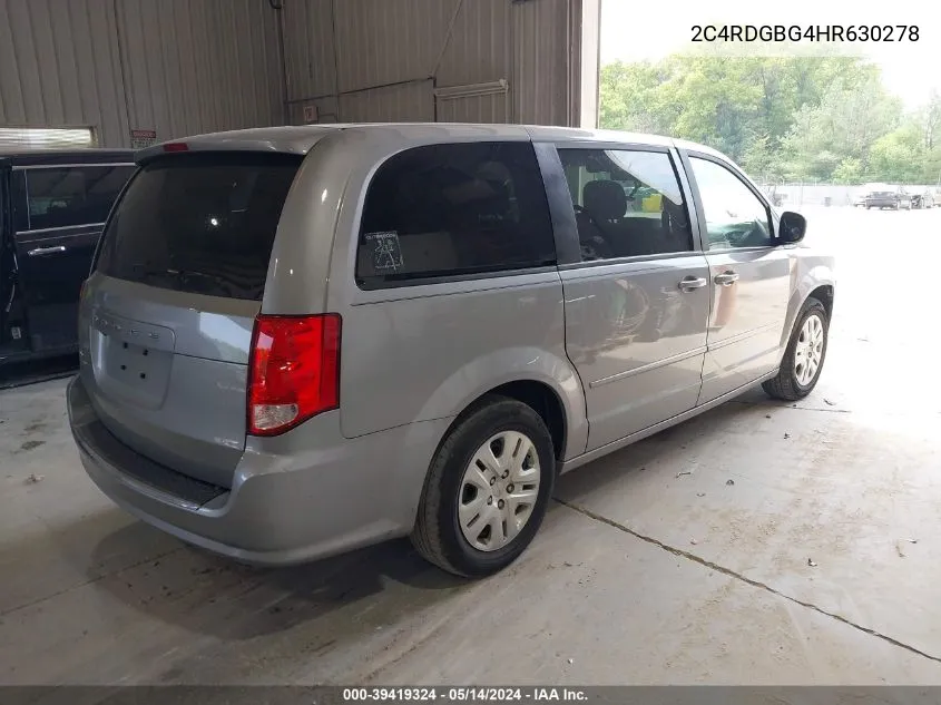 2C4RDGBG4HR630278 2017 Dodge Grand Caravan Se