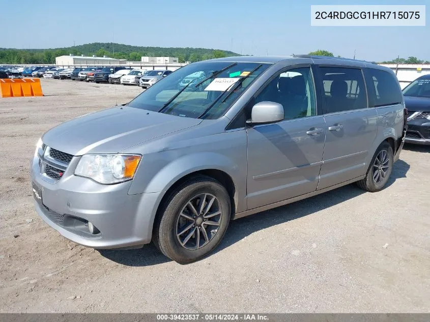 2017 Dodge Grand Caravan Sxt VIN: 2C4RDGCG1HR715075 Lot: 39423537