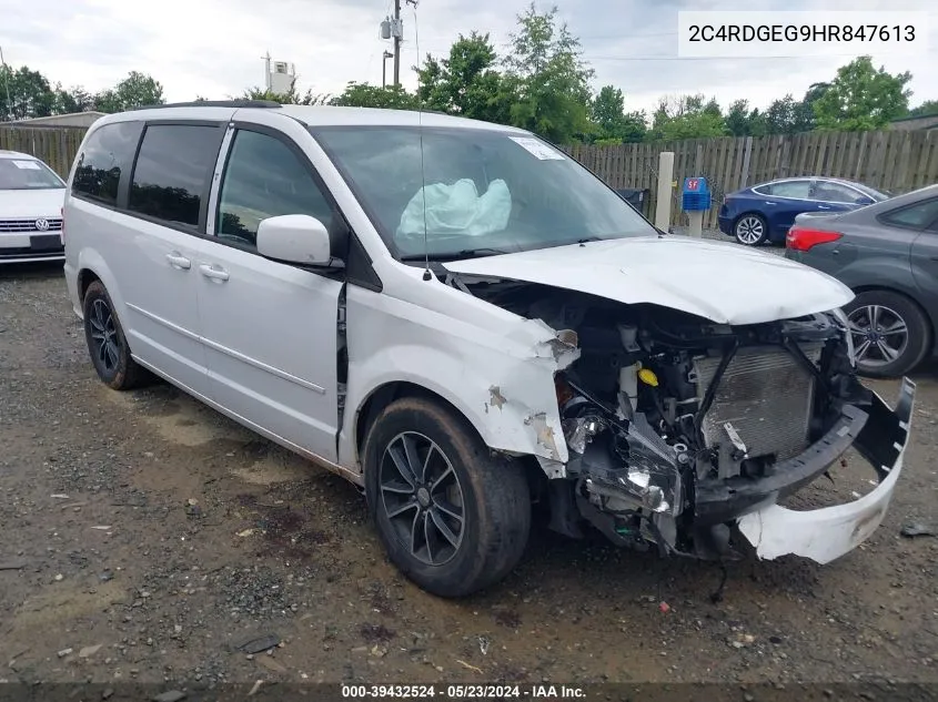 2017 Dodge Grand Caravan Gt VIN: 2C4RDGEG9HR847613 Lot: 39432524