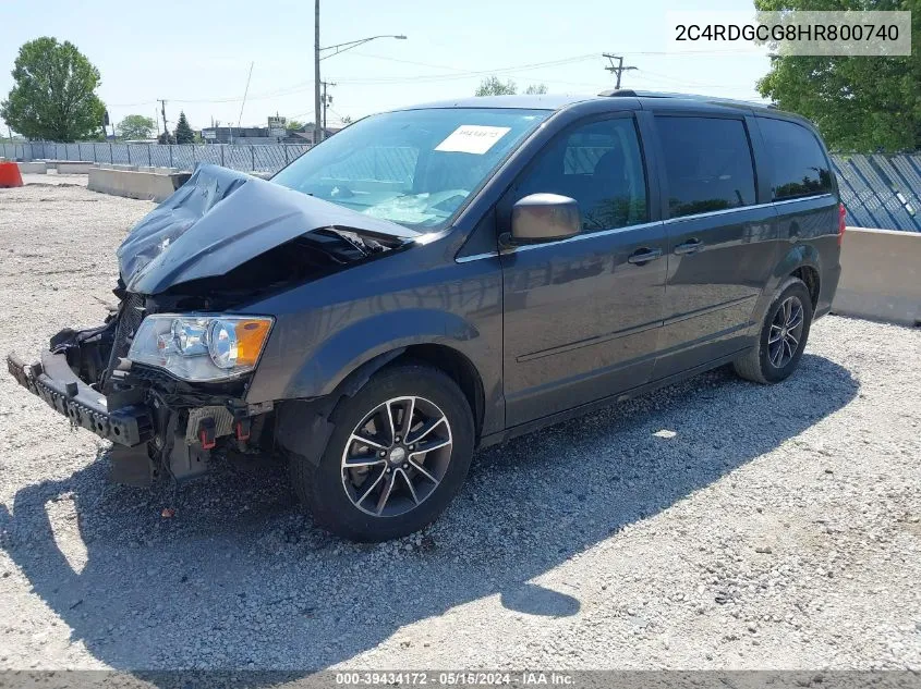 2017 Dodge Grand Caravan Sxt VIN: 2C4RDGCG8HR800740 Lot: 39434172