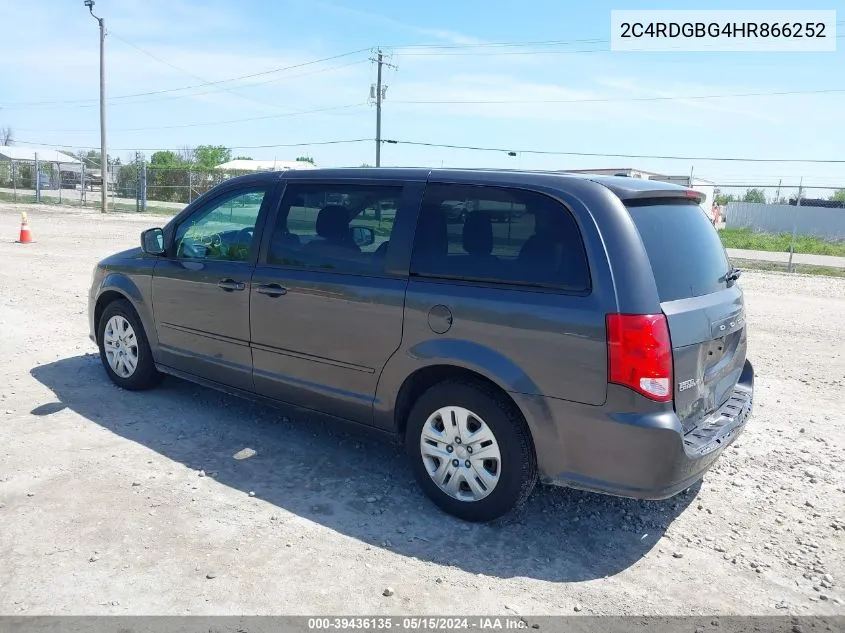 2C4RDGBG4HR866252 2017 Dodge Grand Caravan Se