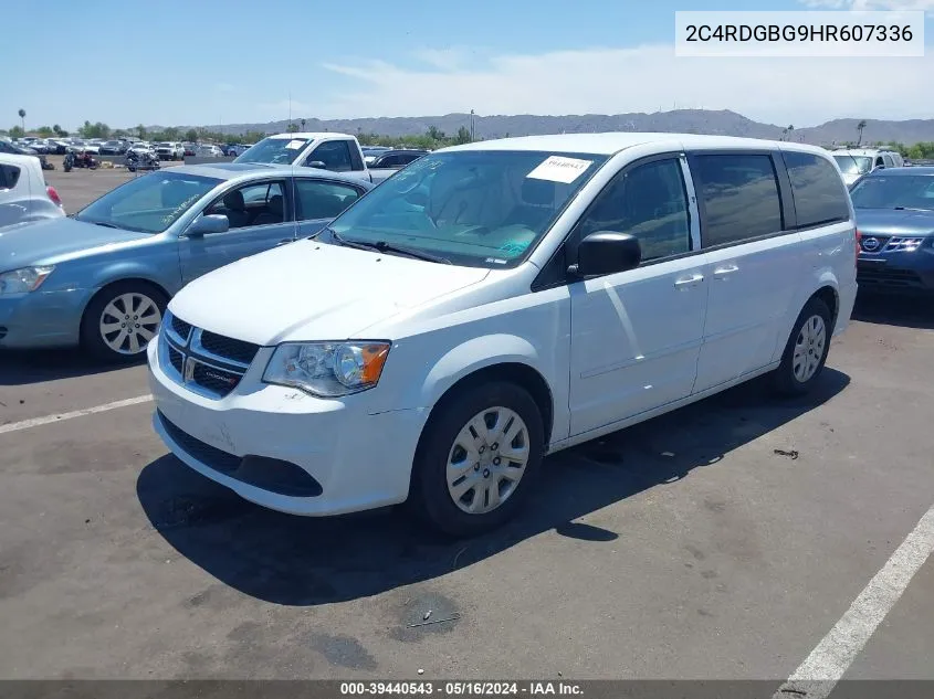 2017 Dodge Grand Caravan Se VIN: 2C4RDGBG9HR607336 Lot: 39440543