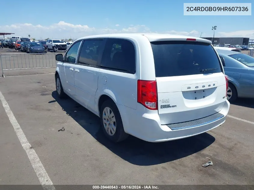 2C4RDGBG9HR607336 2017 Dodge Grand Caravan Se